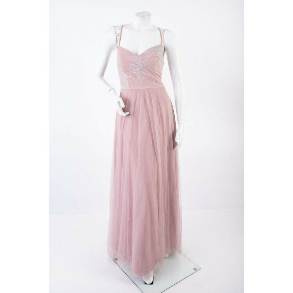 Hayley Paige Occasions Womens Long Dress Sz 4